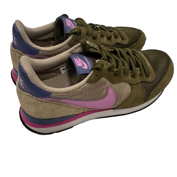 NIKE‎ Lunar Internationalist Casual Sneakers - EUC - Women's Size 6 - army green - Picture 2 of 12